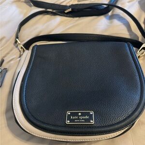 Kate Spade Black and Taupe Crossbody Bag